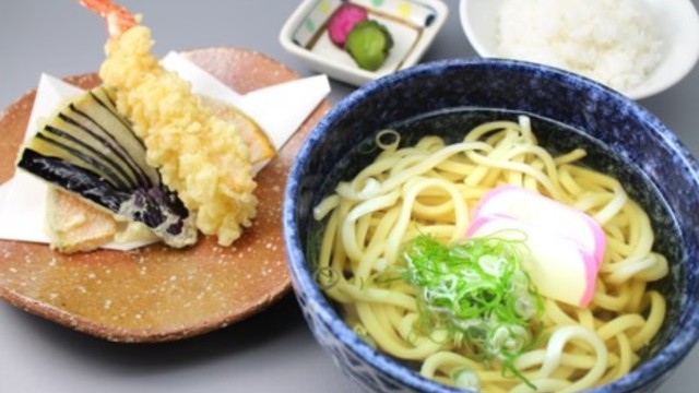 海老天ぷらうどんorそば
